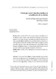 Ontología social y práctica jurídica: la actualización de un debate / Pablo Ariel Rapetti | Biblioteca Virtual Miguel de Cervantes