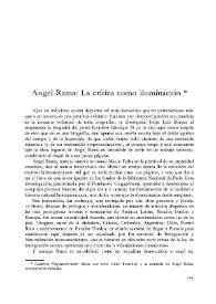 Ángel Rama: la crítica como iluminación / Omar Prego | Biblioteca Virtual Miguel de Cervantes