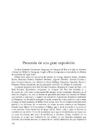 Presencia de una gran exposición / Raúl Chávarri | Biblioteca Virtual Miguel de Cervantes