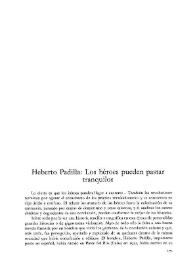 Heberto Padilla: Los héroes pueden pastar tranquilos
 / Manuel Quiroga Clérigo | Biblioteca Virtual Miguel de Cervantes