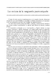 Las revistas de la vanguardia puertorriqueña / Carmen Irene Marxuach | Biblioteca Virtual Miguel de Cervantes