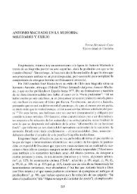 Antonio Machado en la memoria: Soledades y exilio / Teresa Hernando Cano | Biblioteca Virtual Miguel de Cervantes
