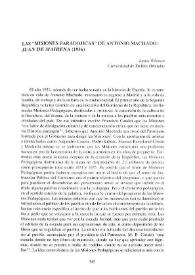 Las "misiones paradójicas" de Antonio Machado: "Juan de Mairena" (1936) / James Whiston | Biblioteca Virtual Miguel de Cervantes