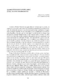 Elementos lírico-populares en el teatro machadiano / Miguel Cruz Giráldez | Biblioteca Virtual Miguel de Cervantes