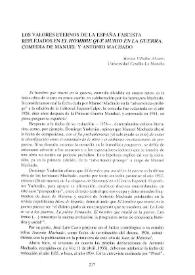 Los valores eternos de la España fascista, reflejados en "El hombre que murió en la guerra", comedia de Manuel y Antonio Machado / Marina Villalba Álvarez | Biblioteca Virtual Miguel de Cervantes
