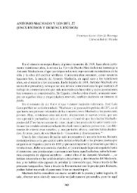 Antonio Machado y los del 27 (Encuentros y desencuentros) / Francisco Javier Díez de Revenga | Biblioteca Virtual Miguel de Cervantes
