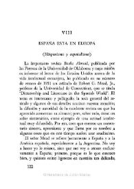 España está en Europa : (Hispanismo y españolismo) / Julián Marías | Biblioteca Virtual Miguel de Cervantes