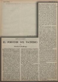El porvenir del pacifismo / Salvador de Madariaga | Biblioteca Virtual Miguel de Cervantes