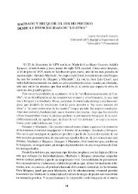 Machado y Bécquer: el hecho poético desde la esencialidad de "lo otro" / Laura Kossutch Vaszary | Biblioteca Virtual Miguel de Cervantes