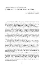 A propósito de un texto inédito de Manuel Andújar sobre Antonio Machado / Antonio Mancheño Ferreras | Biblioteca Virtual Miguel de Cervantes