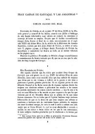 Fray Gaspar de Carvajal y las amazonas / por Carlos Alonso del Real  | Biblioteca Virtual Miguel de Cervantes