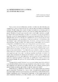 El impresionismo en la poesía de Antonio Machado / Pablo Carrascosa Miguel | Biblioteca Virtual Miguel de Cervantes