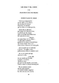 Los días y el amor / por Francisco Rico Manrique | Biblioteca Virtual Miguel de Cervantes