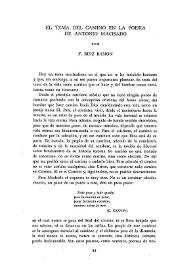 El tema del camino en la poesía de Antonio Machado / por F. Ruiz Ramón | Biblioteca Virtual Miguel de Cervantes