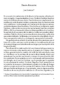 Trans-Atlantyk / José Amícola | Biblioteca Virtual Miguel de Cervantes