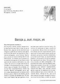 Baroja y, aun mejor, yo / por Fernando Castillo | Biblioteca Virtual Miguel de Cervantes