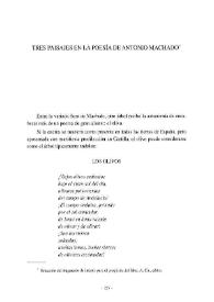 Tres paisajes en la poesía de Antonio Machado  / Alberto Sánchez | Biblioteca Virtual Miguel de Cervantes