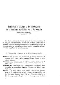 Enmiendas y adiciones a los diccionarios de la Academia aprobadas por la Corporación  (Febrero-marzo de 1975) | Biblioteca Virtual Miguel de Cervantes