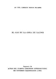 El gas en la obra de Galdós / María del Carmen Simón Palmer | Biblioteca Virtual Miguel de Cervantes