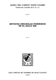 Revistas españolas femeninas en el siglo XIX / María del Carmen Simón Palmer | Biblioteca Virtual Miguel de Cervantes