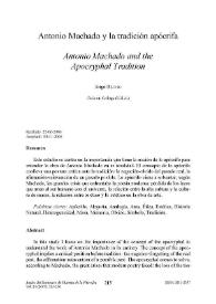 Antonio Machado y la tradición apócrifa / Jorge Brioso
 | Biblioteca Virtual Miguel de Cervantes