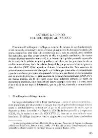 Antonio Machado: del soliloquio al diálogo / Pedro Cerezo Galán  | Biblioteca Virtual Miguel de Cervantes