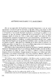Antonio Machado y el marxismo / Paul Aubert  | Biblioteca Virtual Miguel de Cervantes