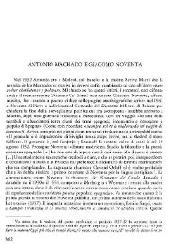 Antonio Machado e Giacomo Noventa / Franco Fortini | Biblioteca Virtual Miguel de Cervantes