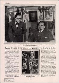Ramón Gómez de la Serna, por primera vez, frente al teatro / José Montero Alonso | Biblioteca Virtual Miguel de Cervantes