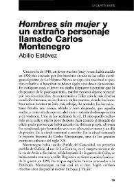 "Hombres sin mujer" y un extraño personaje llamado Carlos Montenegro / Abilio Estévez | Biblioteca Virtual Miguel de Cervantes