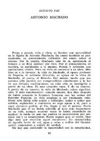 Antonio Machado / Octavio Paz | Biblioteca Virtual Miguel de Cervantes