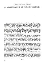 La versificación de Antonio Machado / Tomás Navarro Tomás | Biblioteca Virtual Miguel de Cervantes
