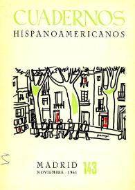 Cuadernos Hispanoamericanos. Núm. 143, noviembre 1961 | Biblioteca Virtual Miguel de Cervantes
