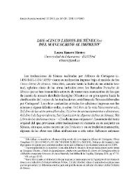 Los "Cinco libros de Séneca": del manuscrito al impreso / Laura Ranero Riestra | Biblioteca Virtual Miguel de Cervantes