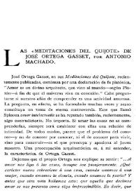 Las "Meditaciones del Quijote" de José Ortega Gasset / Antonio Machado | Biblioteca Virtual Miguel de Cervantes