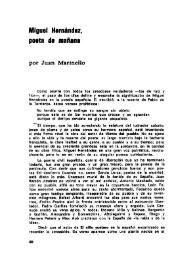 Miguel Hernández, poeta de mañana / por Juan Marinello | Biblioteca Virtual Miguel de Cervantes