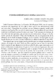 Poesías inéditas de Sofía Casanova / María del Carmen Simón Palmer | Biblioteca Virtual Miguel de Cervantes