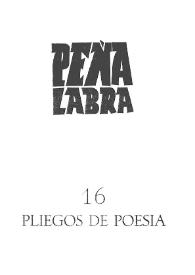 Peña Labra, núm. 16, verano 1975  | Biblioteca Virtual Miguel de Cervantes
