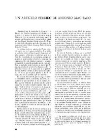 Un artículo perdido de Antonio Machado  / Pablo Beltrán Heredia | Biblioteca Virtual Miguel de Cervantes