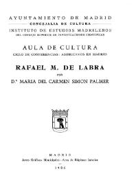 Rafael M. de Labra / por D.ª María del Carmen Simón Palmer | Biblioteca Virtual Miguel de Cervantes