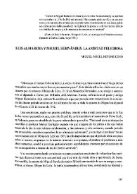 Luis Almarcha y Miguel Hernández: la amistad peligrosa / Miguel Ángel Nepomuceno | Biblioteca Virtual Miguel de Cervantes