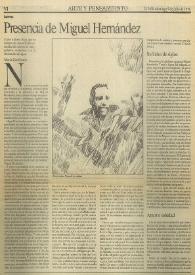 Presencia de Miguel Hernández / María Zambrano | Biblioteca Virtual Miguel de Cervantes