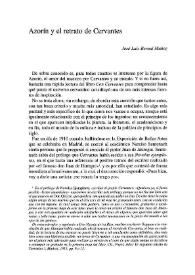 Azorín y el retrato de Cervantes / José Luis Bernal Muñoz | Biblioteca Virtual Miguel de Cervantes