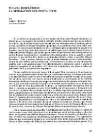 Miguel Hernández: la formación del poeta civil / Por Dario Puccini | Biblioteca Virtual Miguel de Cervantes