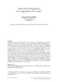 Lutero sobre la hagiografía y los hagiógrafos sobre Lutero / Fernando Baños Vallejo | Biblioteca Virtual Miguel de Cervantes