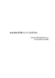 Sociocrítica y cultura / Antonio Chicharro Chamorro | Biblioteca Virtual Miguel de Cervantes