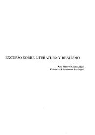 Excurso sobre literatura y realismo / José Manuel Cuesta Abad | Biblioteca Virtual Miguel de Cervantes