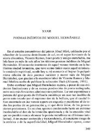 Poemas inéditos de Miguel Hernández / Antonio Vilanova | Biblioteca Virtual Miguel de Cervantes