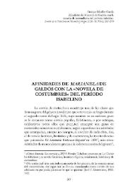 Afinidades de "Marianela" de Galdós con la "novela de costumbres" del período isabelino  / Enrique García Miralles | Biblioteca Virtual Miguel de Cervantes