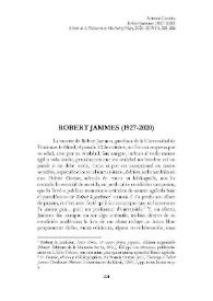 Robert Jammes (1927-2020) [necrológica]

 / Antonio Carreira  | Biblioteca Virtual Miguel de Cervantes